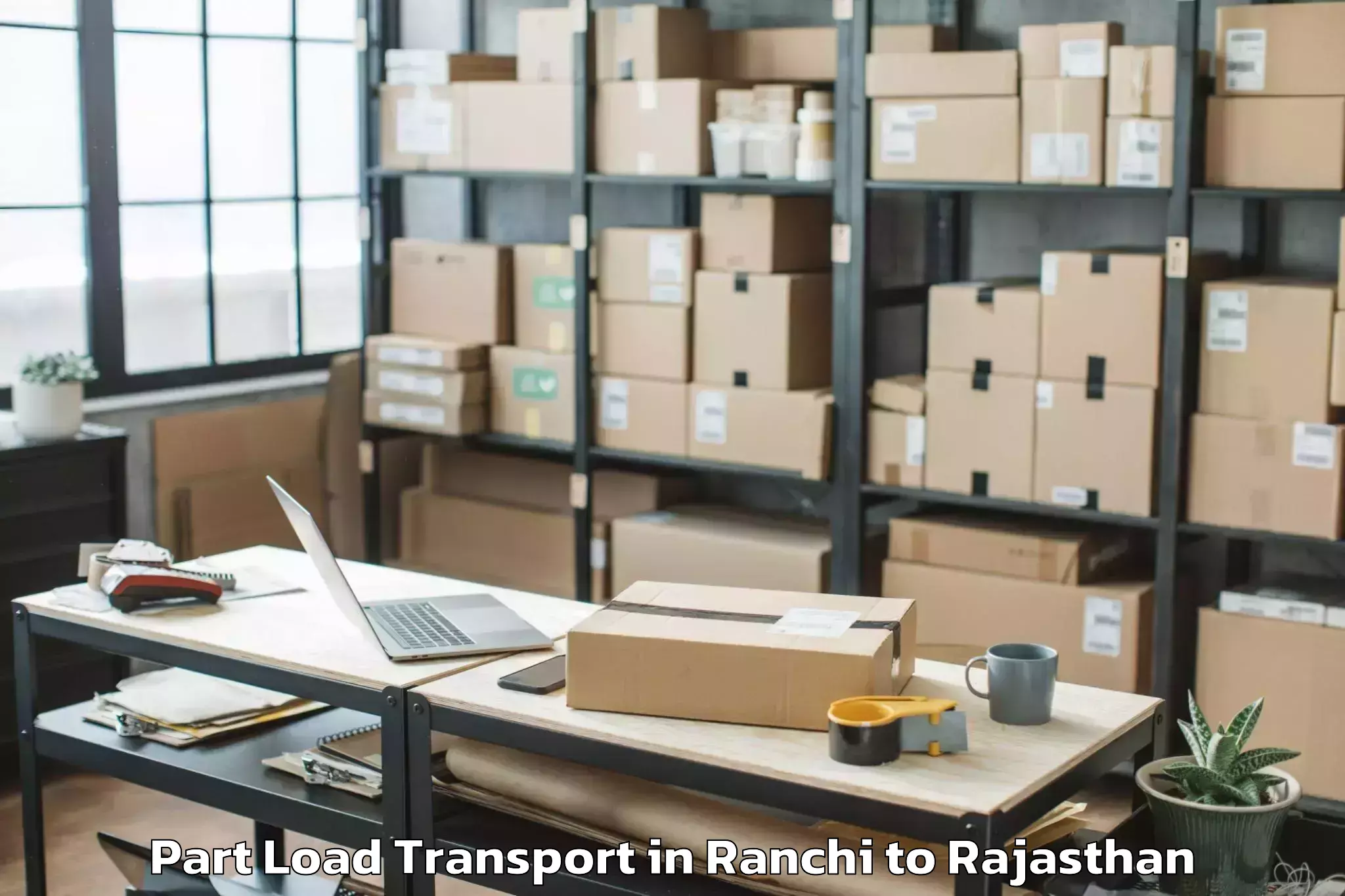 Book Ranchi to Deshnok Part Load Transport Online